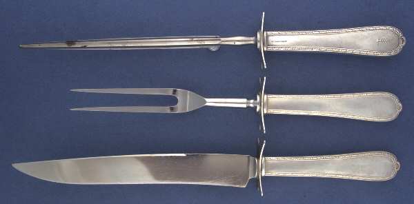 Pine Tree (Sterling, 1927) Large 3-Piece Roast Carving Set w/ Stainless Blade