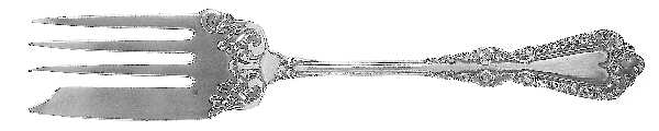 Plymouth (Silverplate, 1897) Small Solid Cold Meat Serving Fork by International Silver