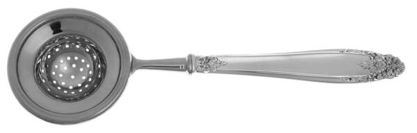 Prelude (Sterling, 1939, No Monograms) Tea Strainer Overcup Serving-Stainless Bowl HC