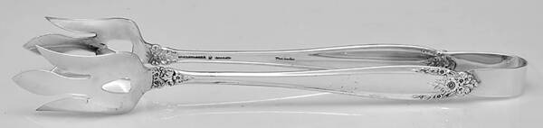 Prelude (Sterling, 1939, No Monograms) Solid Lettuce Tongs