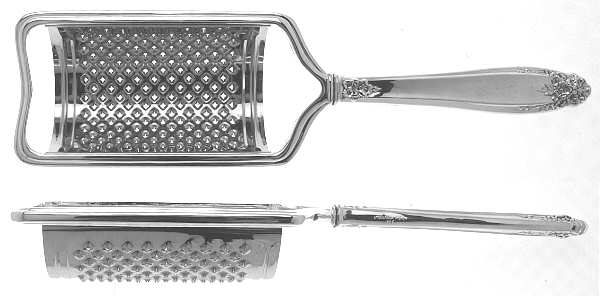 Prelude (Sterling, 1939, No Monograms) Cheese Grater with Hollow Handle, Stainless Grater