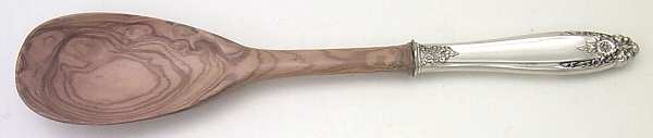 Prelude (Sterling, 1939, No Monograms) Salad Serving Spoon Wooden Bowl