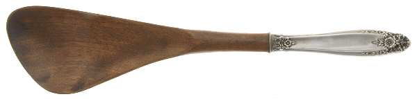 Prelude (Sterling, 1939, No Monograms) Salad Serving Spoon Wooden Bowl