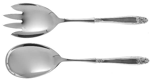 Prelude (Sterling, 1939, No Monograms) 2 Pc Salad Set with Stainless Bowl