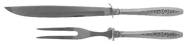 Primrose II (Silverplate, 1952) Small Stainless Blade 2-Piece Steak Carving Set