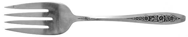 Primrose II (Silverplate, 1952) Medium Solid Cold Meat Serving Fork