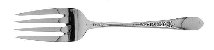 Priscilla-Lady Ann (Silverplate) Small Solid Cold Meat Serving Fork by International Silver