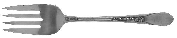 Priscilla-Lady Ann (Silverplate) Medium Solid Cold Meat Serving Fork