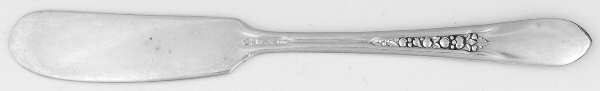 Priscilla-Lady Ann (Silverplate) Flat Handle Butter Spreader