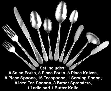 Priscilla-Lady Ann (Silverplate) 67 Piece Set