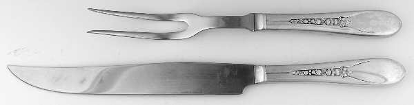 Priscilla-Lady Ann (Silverplate) Small Stainless Blade 2-Piece Steak Carving Set