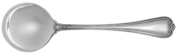 Priscilla (Silverplate, 1900) Round Bowl Soup Spoon (Bouillon)