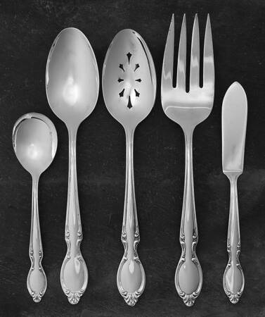Precious Mirror (Silverplate, 1954) 5 Piece Hostess Set by International Silver