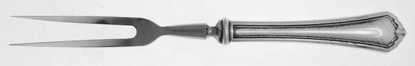 Puritan (Silverplate, 1912) Small Steak Carving Fork with Stainless Prongs