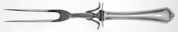 Puritan (Silverplate, 1912) Large Stainless-Prong Roast Carving Fork