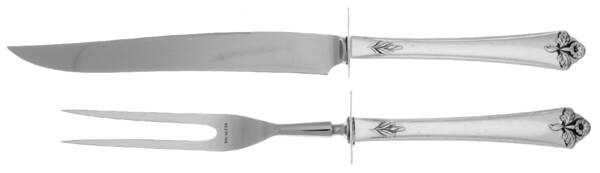 Queen of Flowers (Silverplate, 1951) Small Stainless Blade 2-Piece Steak Carving Set