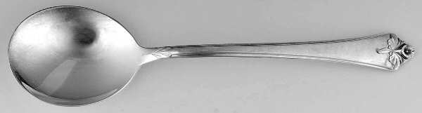 Queen of Flowers (Silverplate, 1951) Round Bowl Soup Spoon (Gumbo)