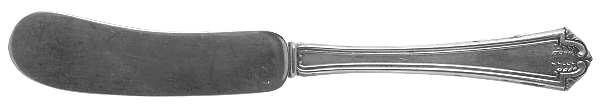 Quincy (Sterling, 1917) Flat Handle Butter Spreader