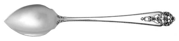 Queen's Lace (Sterling, 1949) Fruit Spoon Individual with No Serrate Bowl HC