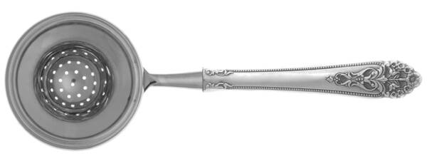 Queen's Lace (Sterling, 1949) Tea Strainer Overcup Serving-Stainless Bowl HC