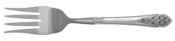 Queen's Lace (Sterling, 1949) Cold Meat Fork Large, Stainless Tines HC