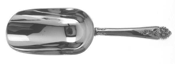 Queen's Lace (Sterling, 1949) Ice Scoop with Silverplate Bowl