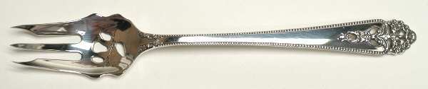 Queen's Lace (Sterling, 1949) Pickle Fork Pierced with Short Handle HC