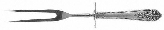 Queen's Lace (Sterling, 1949) Large Stainless-Prong Roast Carving Fork