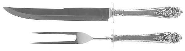 Queen's Lace (Sterling, 1949) Small Stainless Blade 2-Piece Steak Carving Set