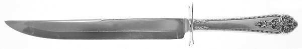 Queen's Lace (Sterling, 1949) Large Stainless Blade Roast Carving Knife