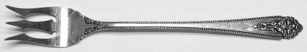 Queen's Lace (Sterling, 1949) Short Handle Pickle/Olive Fork by International Silver