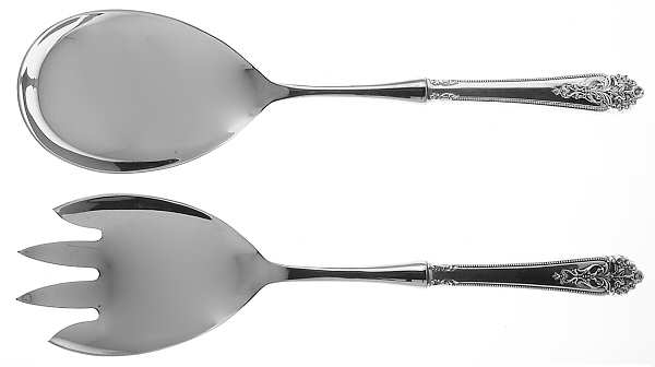 Queen's Lace (Sterling, 1949) 2 Pc Salad Set with Stainless Bowl