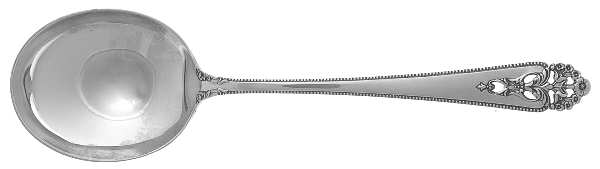 Queen's Lace (Sterling, 1949) Round Bowl Soup Spoon (Gumbo)