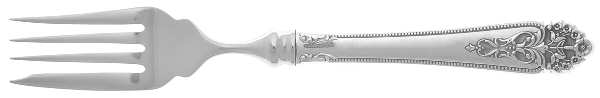 Queen's Lace (Sterling, 1949) Individual Hollow Fish Fork, Stainless Tines