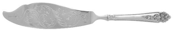 Queen's Lace (Sterling, 1949) Engraved Fish Serving Knife-Stainless Blade