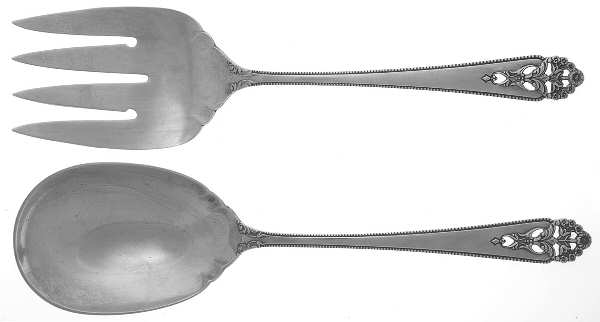 Queen's Lace (Sterling, 1949) (2 Pc) Solid Salad Set