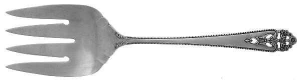 Queen's Lace (Sterling, 1949) Solid Salad Serving Fork