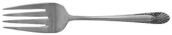 Radiance (Silverplate 1939) Medium Solid Cold Meat Serving Fork