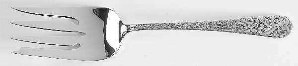 Radiant Rose (Sterling, 1938) Medium Solid Cold Meat Serving Fork