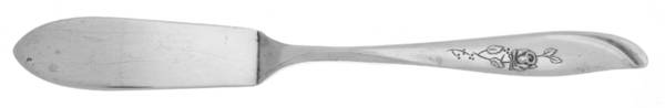 Random Rose (Silverplate, 1960) Flat Handle Master Butter Knife