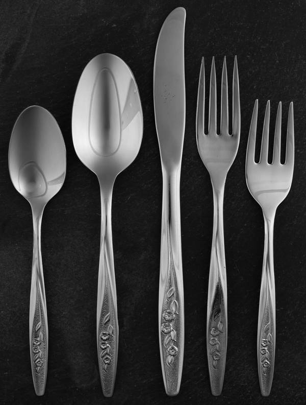 Radiant Rose (Stainless) 5 Piece Place Setting