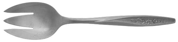 Radiant Rose (Stainless) Small Solid Cold Meat Serving Fork