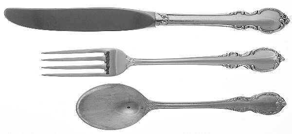 Reflection (Silverplate 1959) 3-Piece Youth Set (Knife, Fork & 5 O'Clock Spoon)