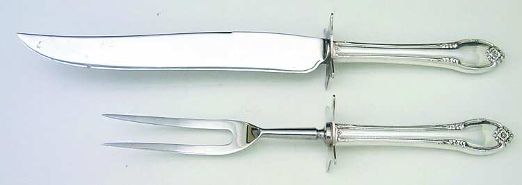 Remembrance (Silverplate, 1948) Large 2-Piece Roast Carving Set w/Stainless Blade