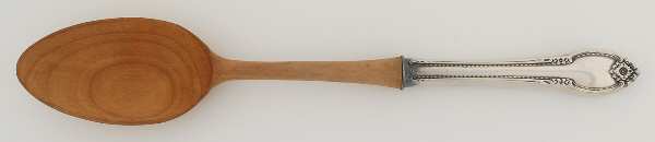 Remembrance (Silverplate, 1948) Salad Serving Spoon with Wooden Bowl