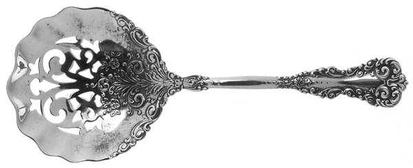 Revere (Sterling, 1898, No Monograms) Solid Bon Bon Spoon with Pierced Bowl