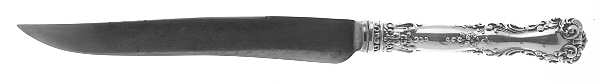 Revere (Sterling, 1898, No Monograms) Small Steak Carving Knife with Stainless Blade