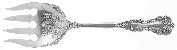 Revere (Sterling, 1898, No Monograms) Large Solid Fish Serving Fork