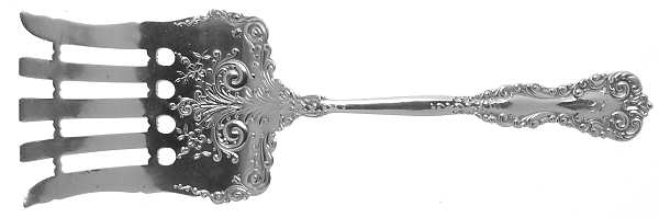 Revere (Sterling, 1898, No Monograms) Large Solid Asparagus Serving Fork