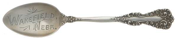 Revere (Sterling, 1898, No Monograms) Souvenir Spoon (Five O'Clock)